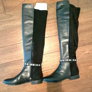 Black over the knee boots